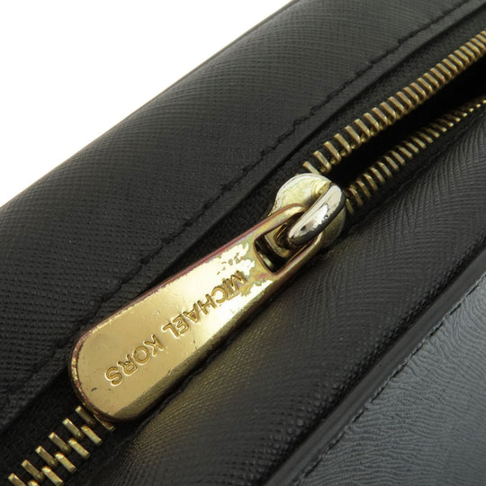 MICHAEL KORS Shoulder Bag leather black Long shoulder Women Used Authentic