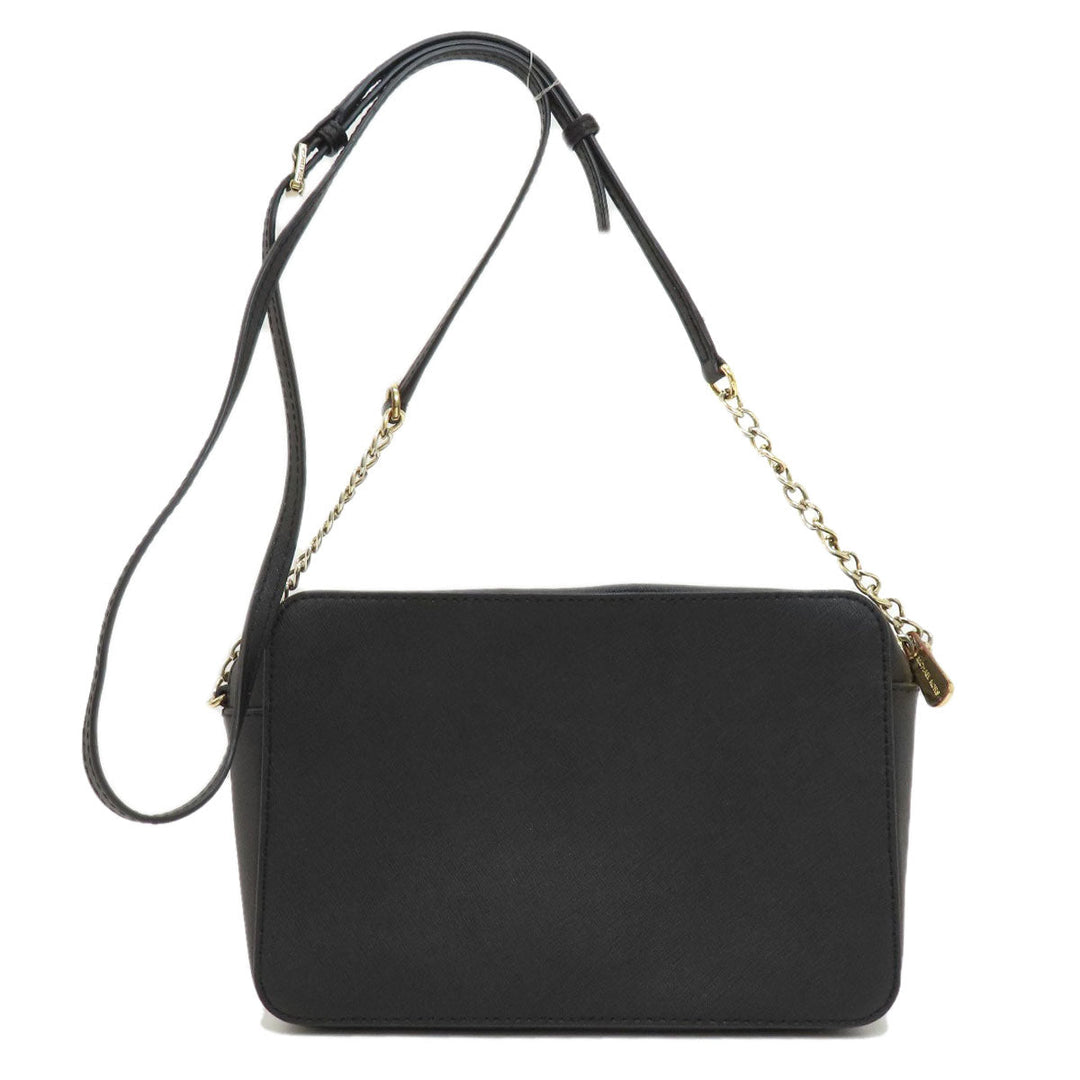 MICHAEL KORS Shoulder Bag leather black Long shoulder Women Used Authentic