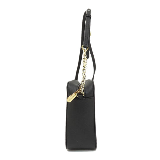 MICHAEL KORS Shoulder Bag leather black Long shoulder Women Used Authentic