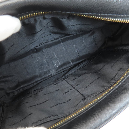 MICHAEL KORS Shoulder Bag leather black Long shoulder Women Used Authentic