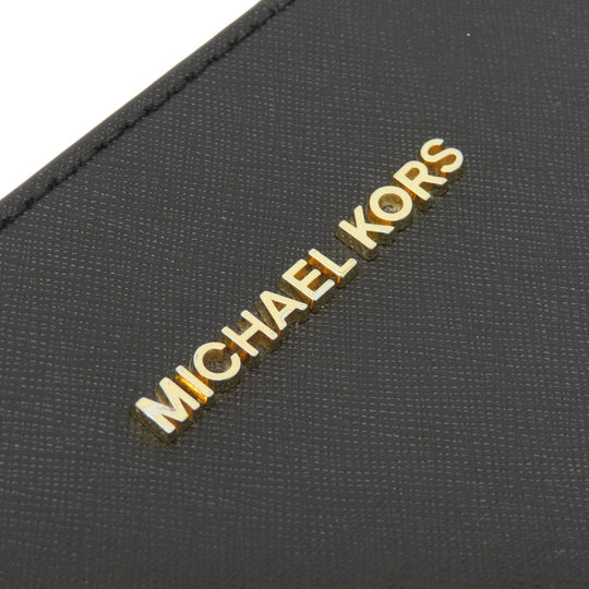 MICHAEL KORS Shoulder Bag leather black Long shoulder Women Used Authentic