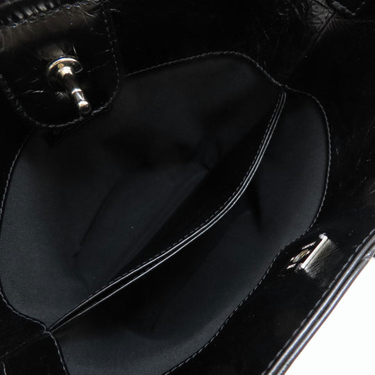 CHANEL Shoulder Bag Calfskin black Small Bucket COCO Mark SilverMetal