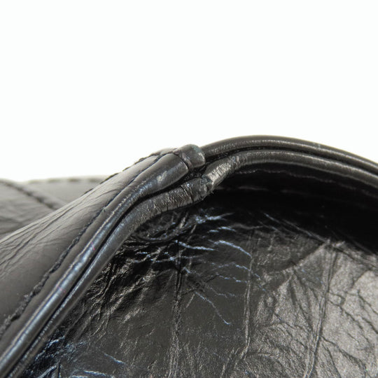 CHANEL Shoulder Bag Calfskin black Small Bucket COCO Mark SilverMetal