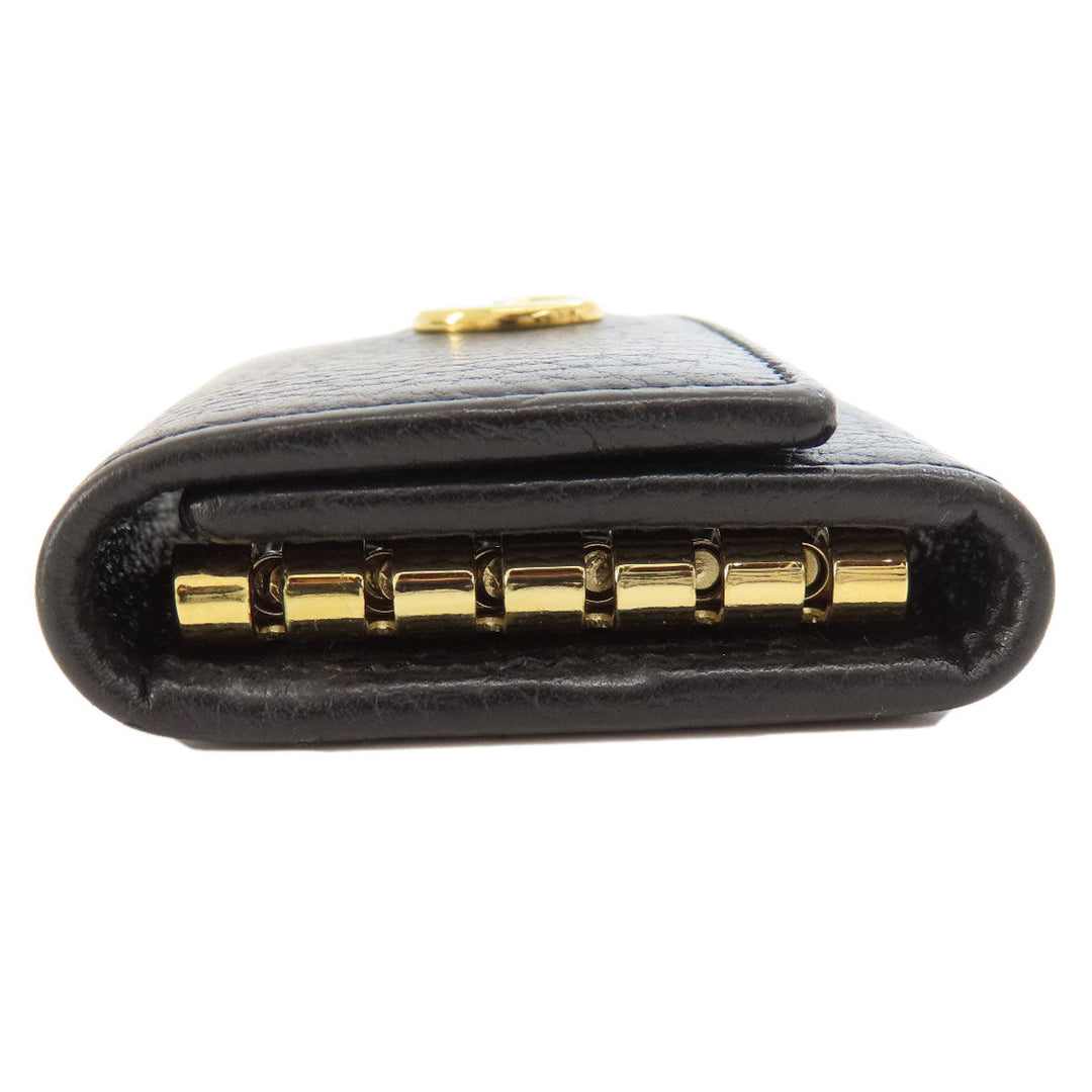 GUCCI Key case Key holder  466118 leather black GG Marmont Women(Unisex) Used Authentic