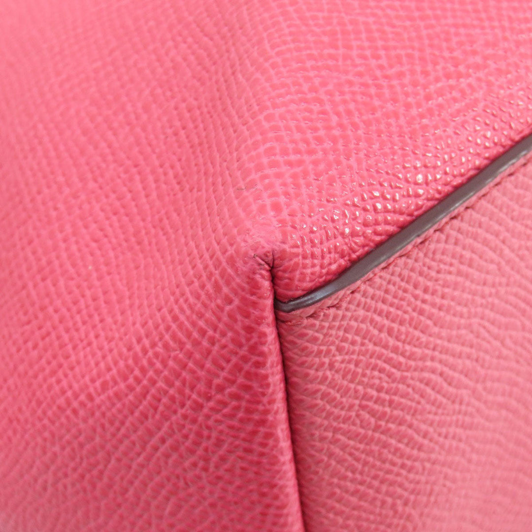 COACH Tote Bag F57789 leather pink logo Women Used Authentic