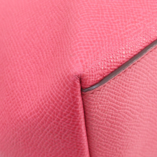 COACH Tote Bag F57789 leather pink logo Women Used Authentic