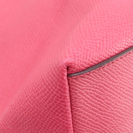 COACH Tote Bag F57789 leather pink logo Women Used Authentic