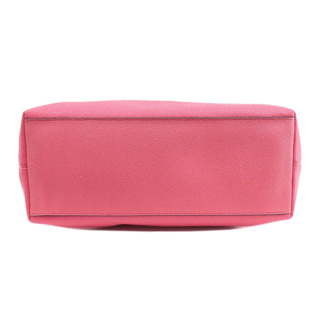 COACH Tote Bag F57789 leather pink logo Women Used Authentic