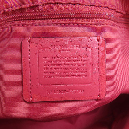 COACH Tote Bag F57789 leather pink logo Women Used Authentic