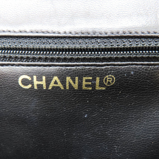 CHANEL Shoulder Bag lambskin black COCO Mark Matelasse Gold Metal