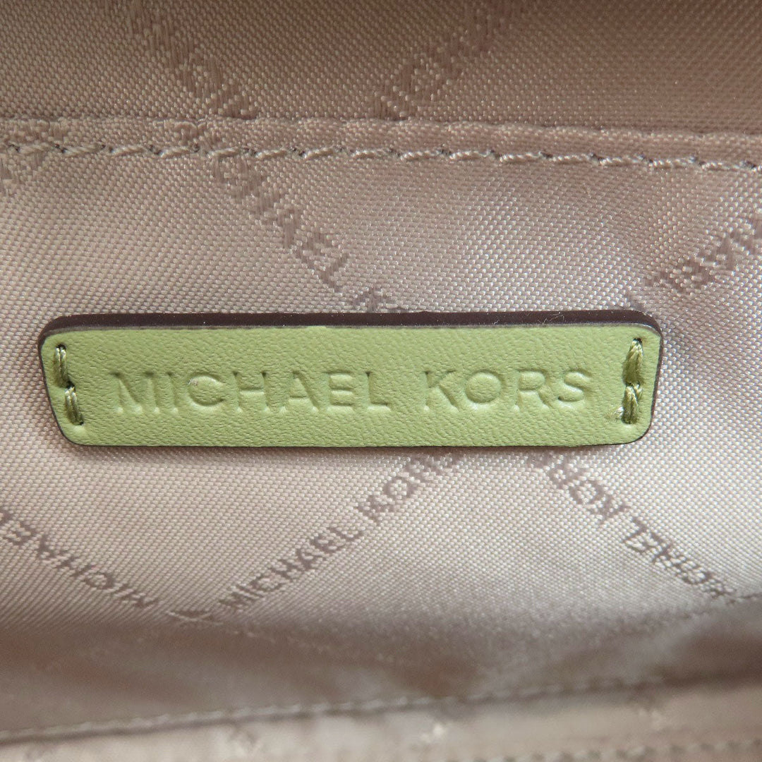 MICHAEL KORS Shoulder Bag PVC green logoMetal Long Shoulder Women Used Authentic