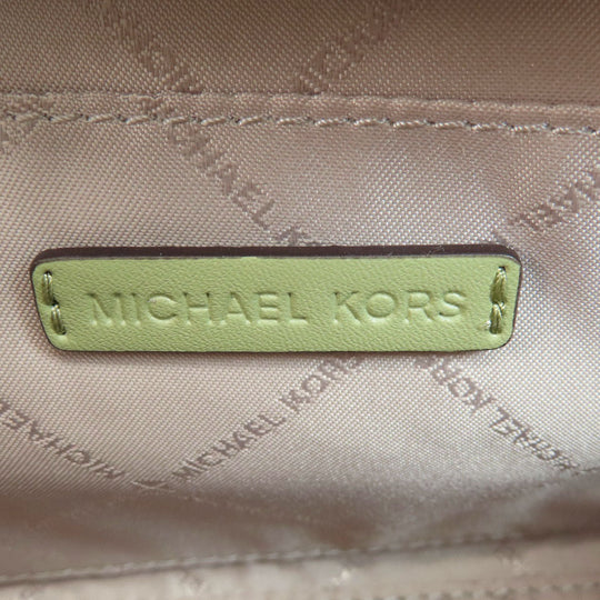 MICHAEL KORS Shoulder Bag PVC green logoMetal Long Shoulder Women Used Authentic