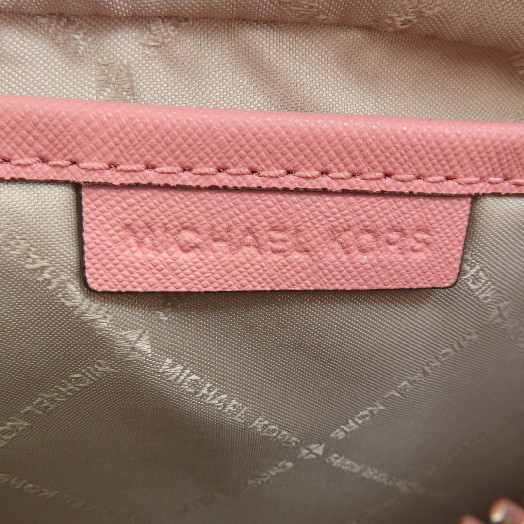 MICHAEL KORS Shoulder Bag PVC pink logo Women Used Authentic