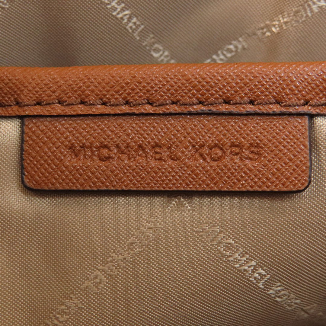 MICHAEL KORS Shoulder Bag PVC Brown logo Women Used Authentic