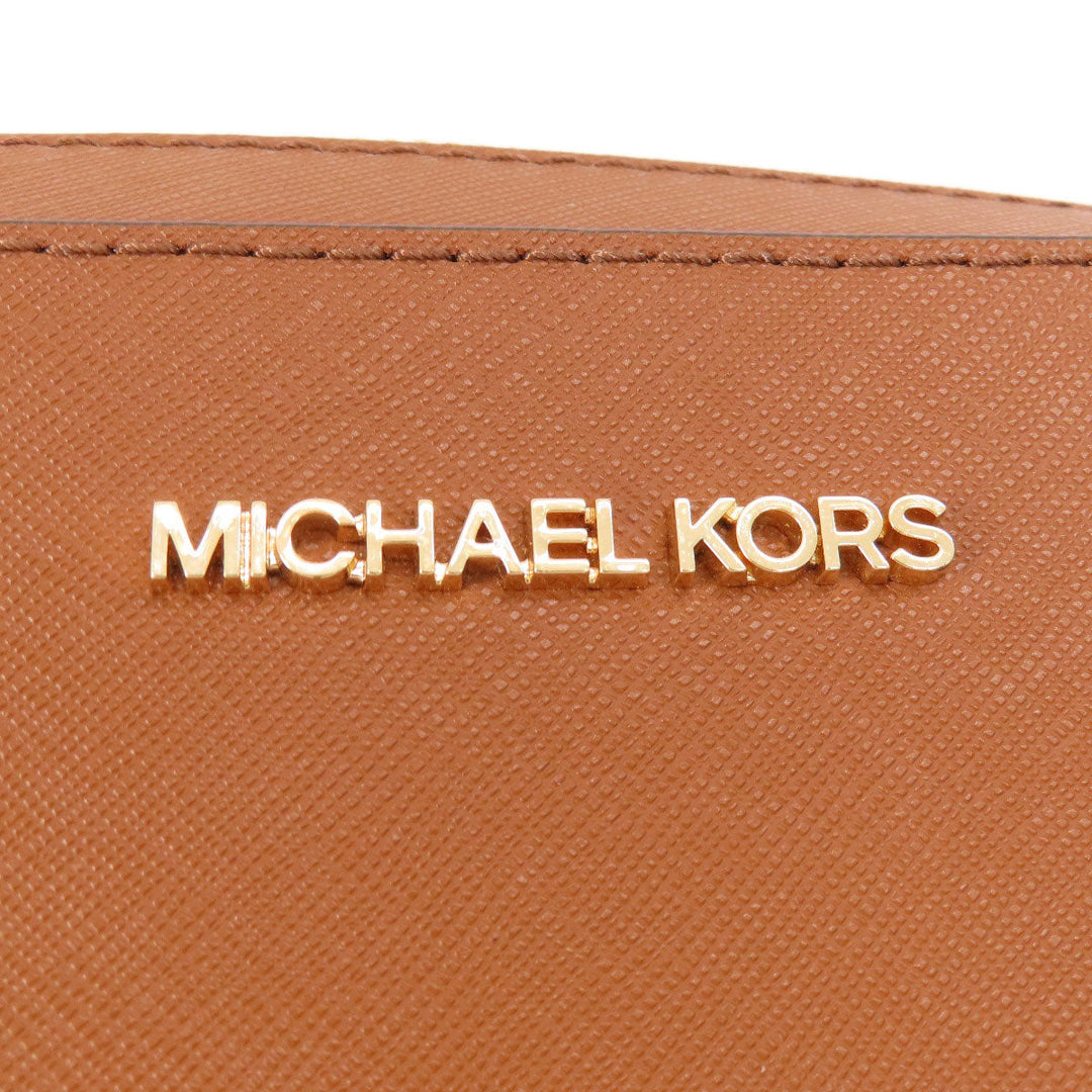 MICHAEL KORS Shoulder Bag PVC Brown logo Women Used Authentic