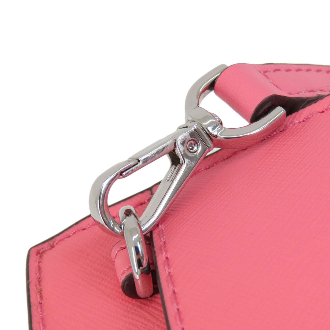 MICHAEL KORS Shoulder Bag PVC pink logoMetal Long Shoulder Women Used Authentic