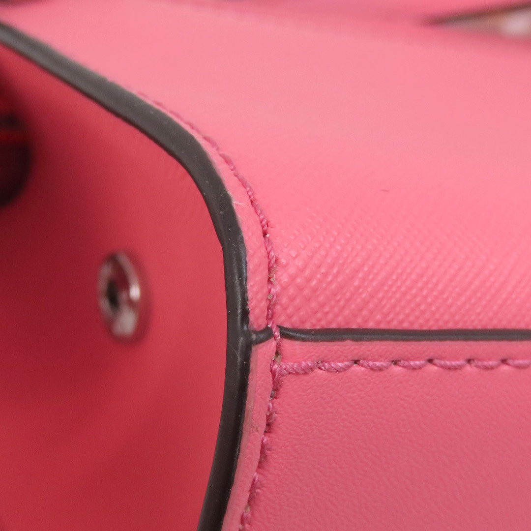 MICHAEL KORS Shoulder Bag PVC pink logoMetal Long Shoulder Women Used Authentic