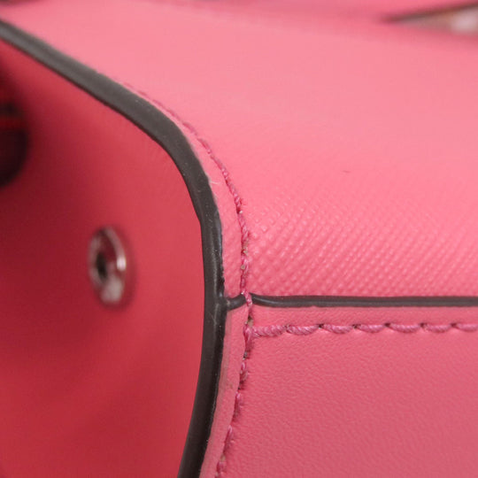 MICHAEL KORS Shoulder Bag PVC pink logoMetal Long Shoulder Women Used Authentic