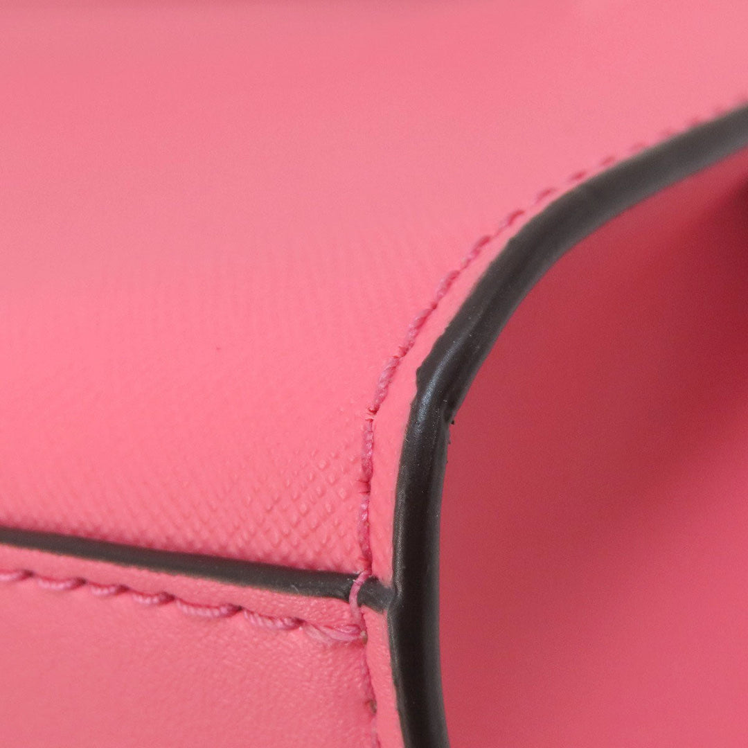 MICHAEL KORS Shoulder Bag PVC pink logoMetal Long Shoulder Women Used Authentic