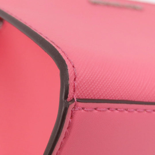 MICHAEL KORS Shoulder Bag PVC pink logoMetal Long Shoulder Women Used Authentic