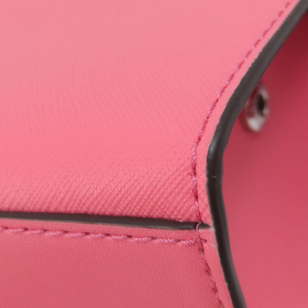 MICHAEL KORS Shoulder Bag PVC pink logoMetal Long Shoulder Women Used Authentic