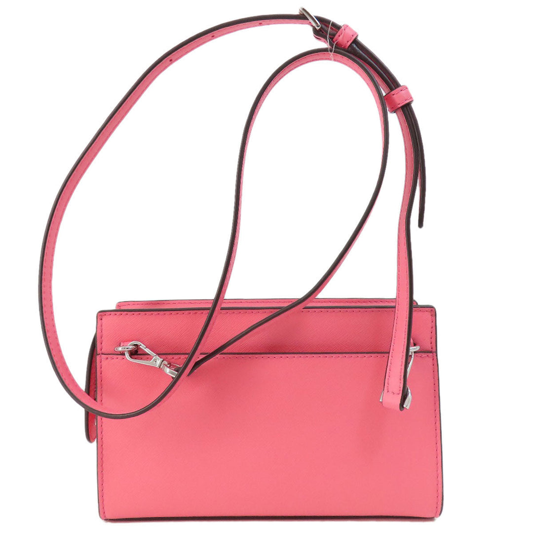 MICHAEL KORS Shoulder Bag PVC pink logoMetal Long Shoulder Women Used Authentic