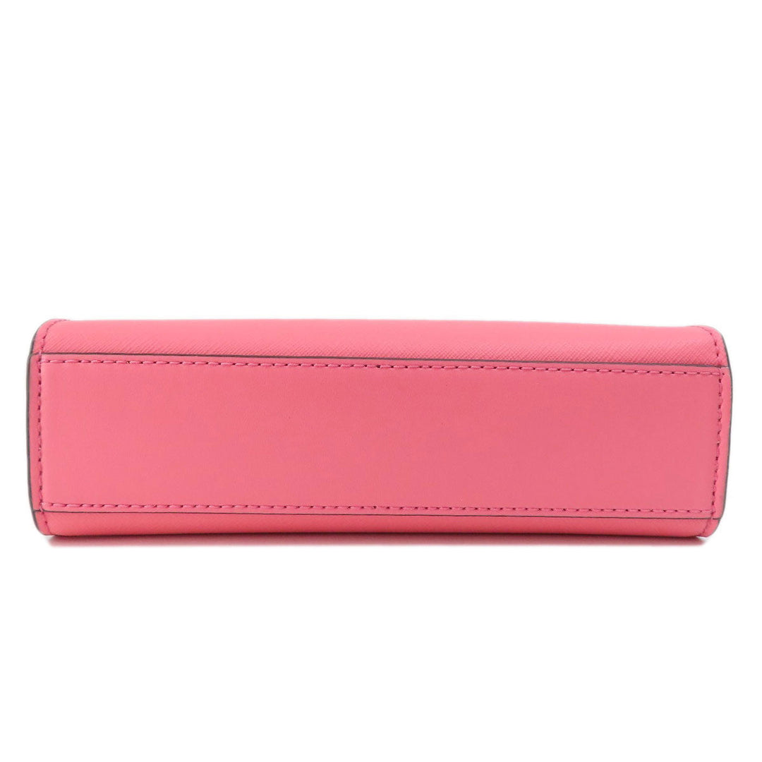 MICHAEL KORS Shoulder Bag PVC pink logoMetal Long Shoulder Women Used Authentic