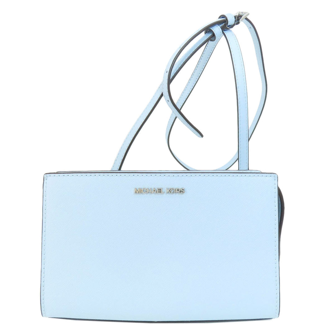 MICHAEL KORS Shoulder Bag PVC blue logoMetal Long Shoulder Women Used Authentic