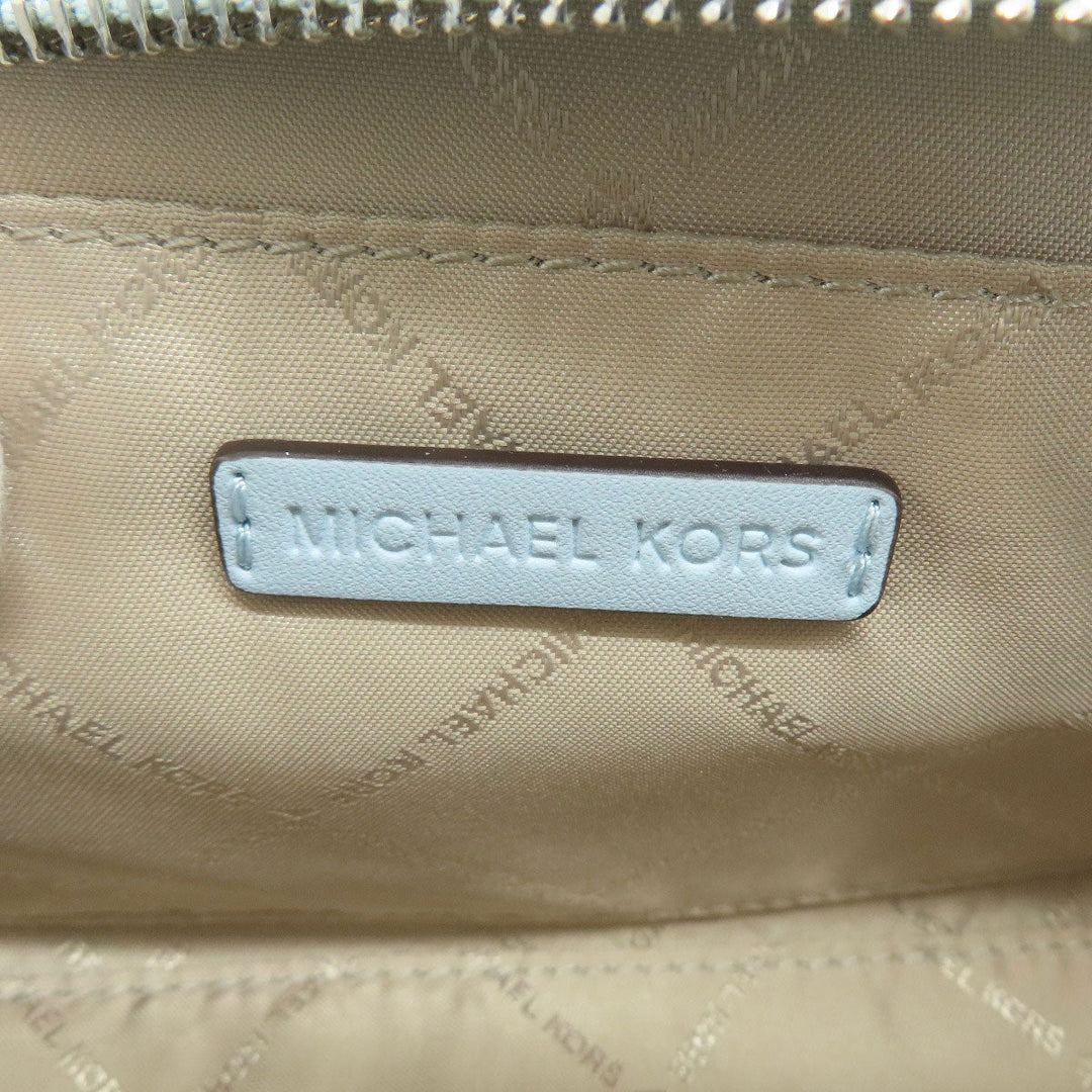 MICHAEL KORS Shoulder Bag PVC blue logoMetal Long Shoulder Women Used Authentic
