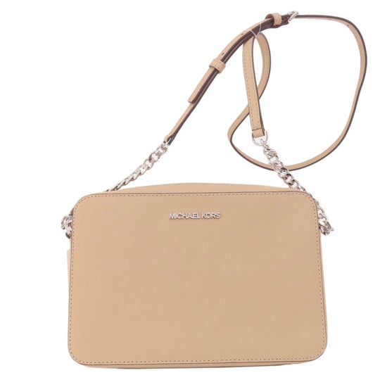 MICHAEL KORS Shoulder Bag PVC beige logoMetal Women Used Authentic