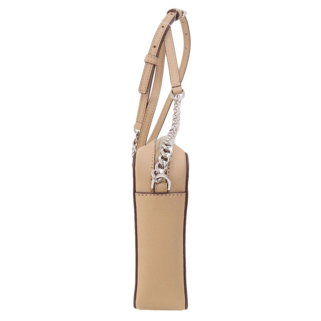 MICHAEL KORS Shoulder Bag PVC beige logoMetal Women Used Authentic