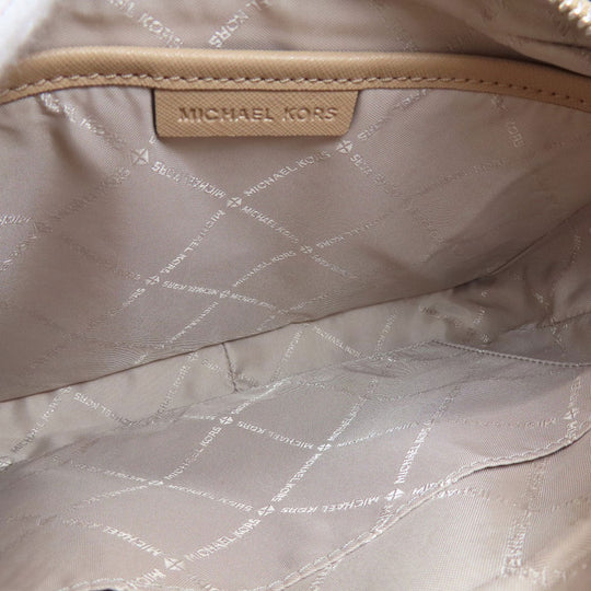 MICHAEL KORS Shoulder Bag PVC beige logoMetal Women Used Authentic
