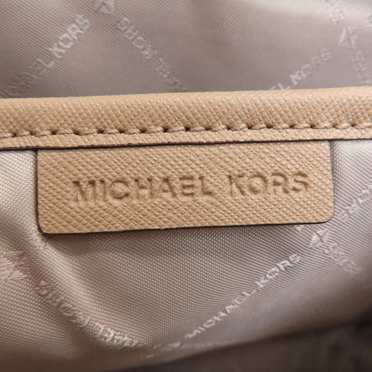 MICHAEL KORS Shoulder Bag PVC beige logoMetal Women Used Authentic