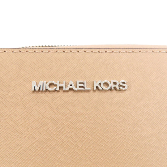 MICHAEL KORS Shoulder Bag PVC beige logoMetal Women Used Authentic