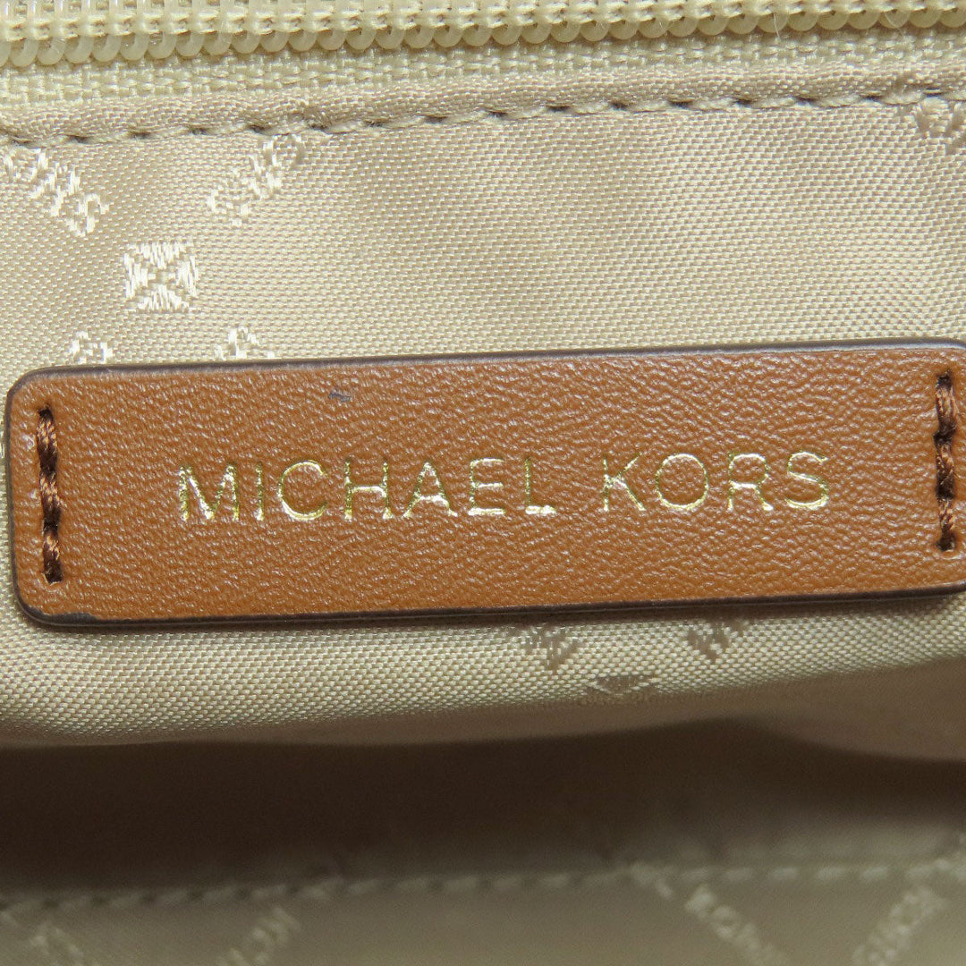 MICHAEL KORS Handbag PVC white MK signature Women Used Authentic