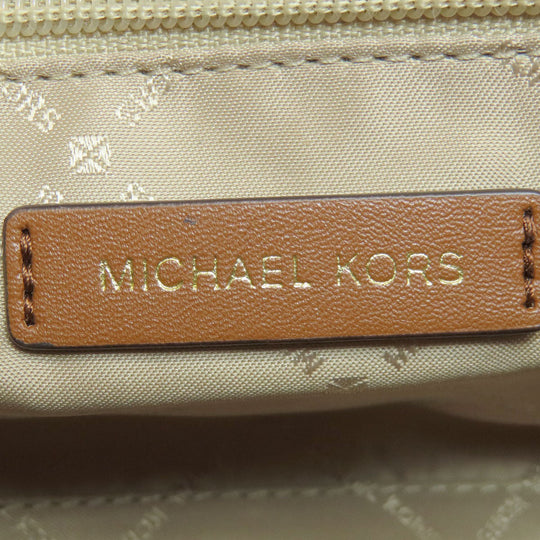 MICHAEL KORS Handbag PVC white MK signature Women Used Authentic