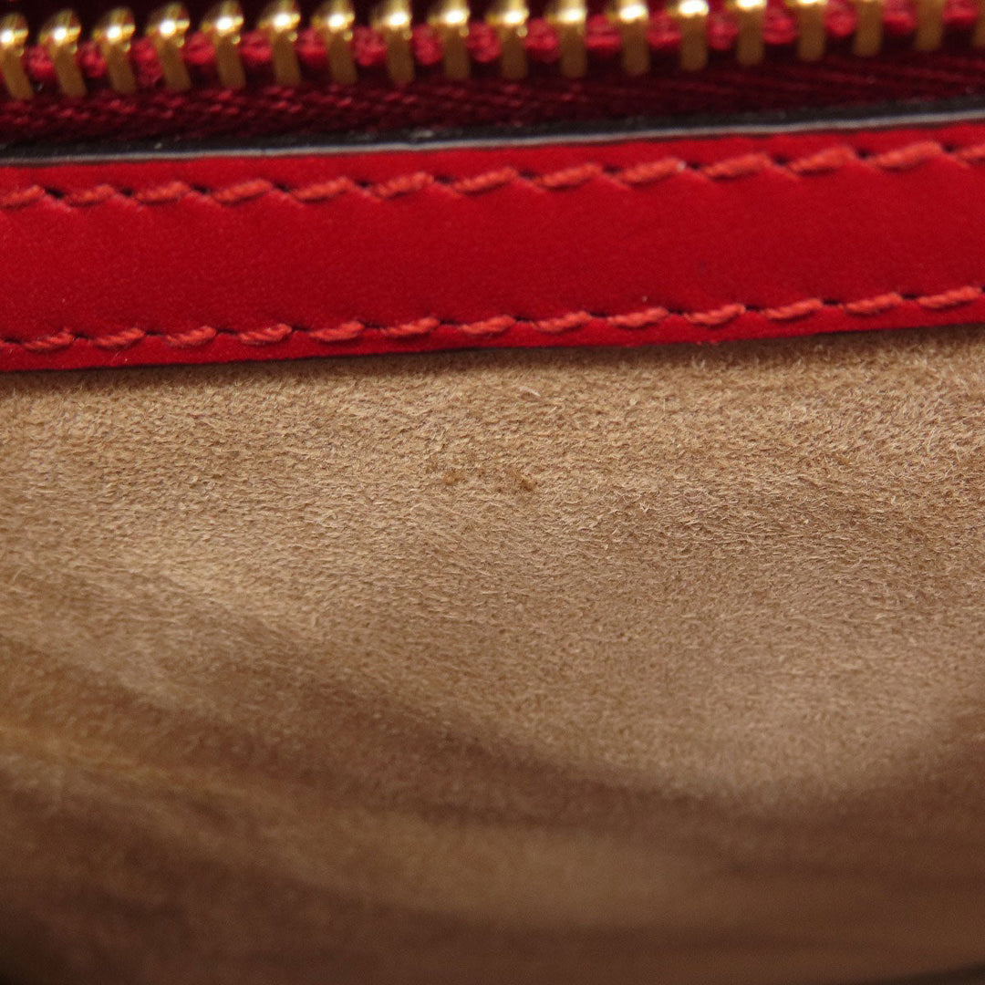 GUCCI Shoulder Bag 421882 leather Red Silvi Women Used Authentic