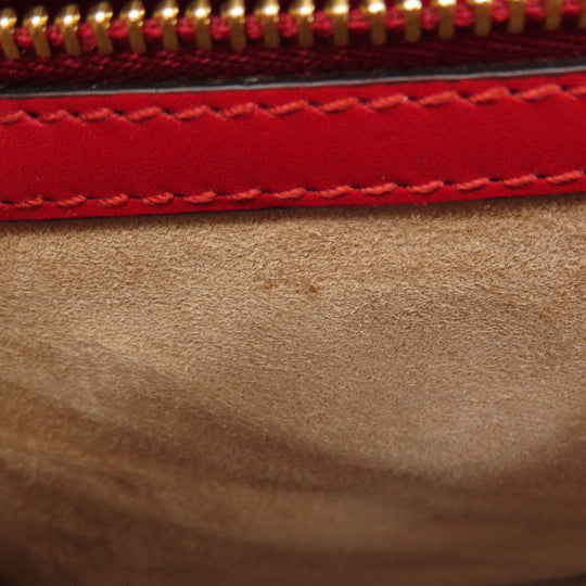 GUCCI Shoulder Bag 421882 leather Red Silvi Women Used Authentic