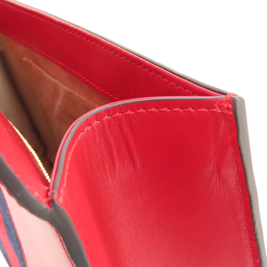 GUCCI Shoulder Bag 421882 leather Red Silvi Women Used Authentic