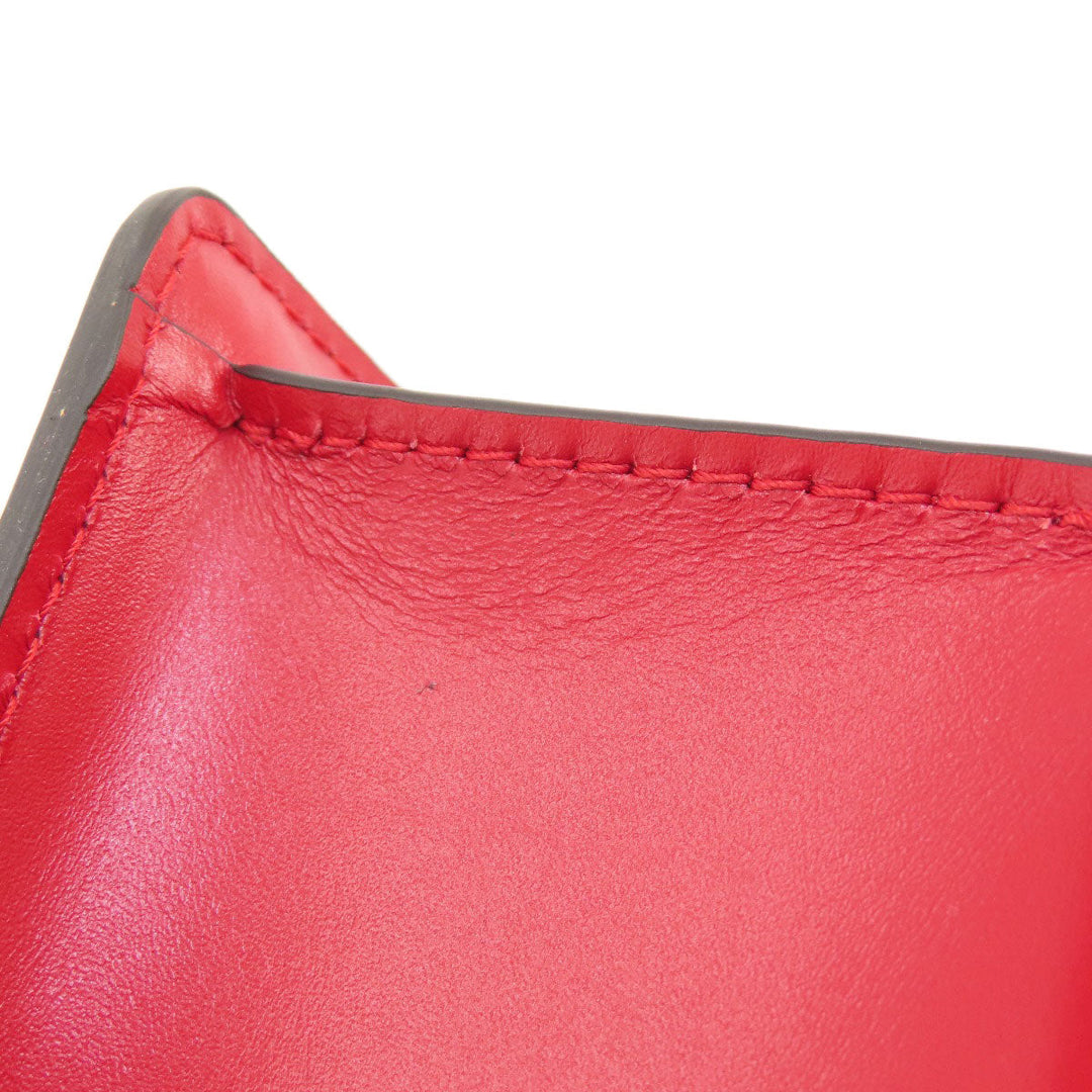GUCCI Shoulder Bag 421882 leather Red Silvi Women Used Authentic