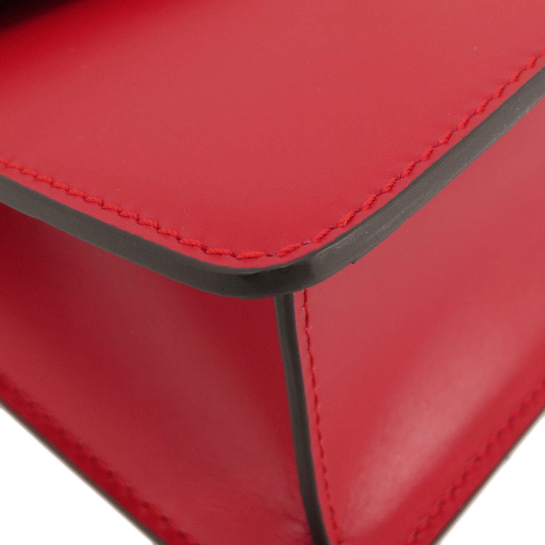 GUCCI Shoulder Bag 421882 leather Red Silvi Women Used Authentic