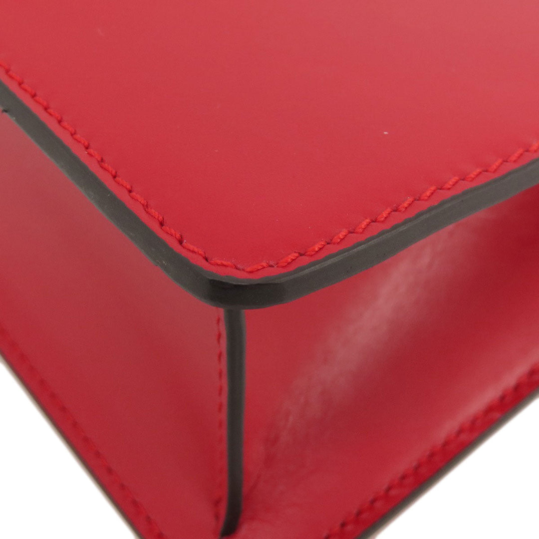 GUCCI Shoulder Bag 421882 leather Red Silvi Women Used Authentic