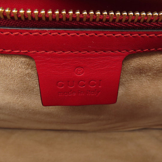 GUCCI Shoulder Bag 421882 leather Red Silvi Women Used Authentic