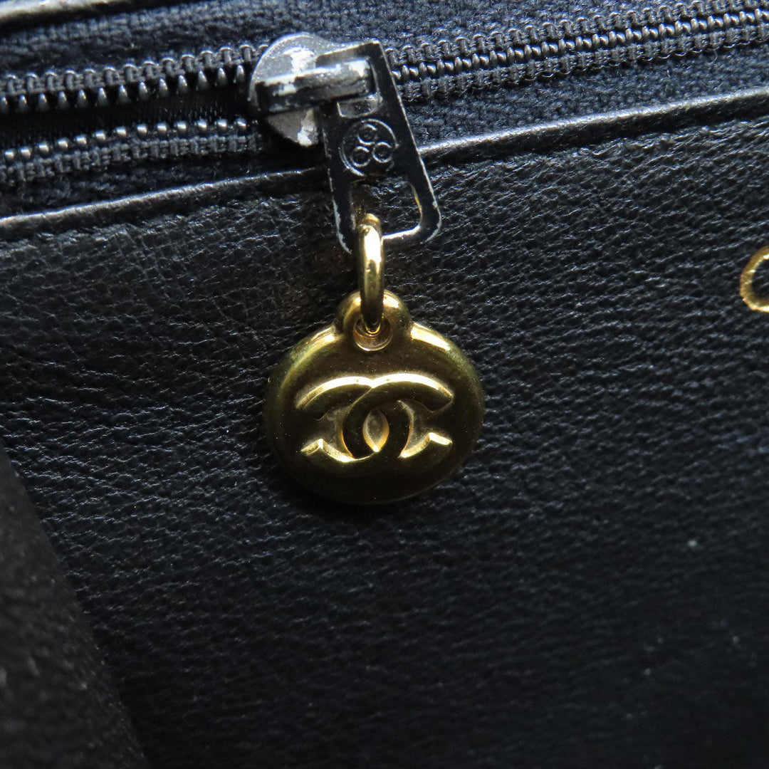 CHANEL Shoulder Bag Grained Calfskin Skin black COCO Mark Gold Metal