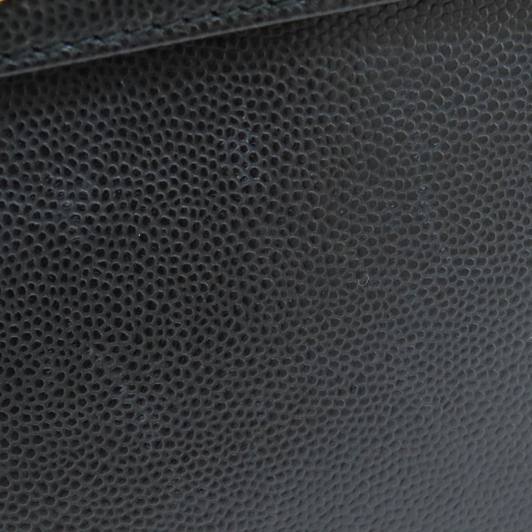 CHANEL Shoulder Bag Grained Calfskin Skin black COCO Mark Gold Metal