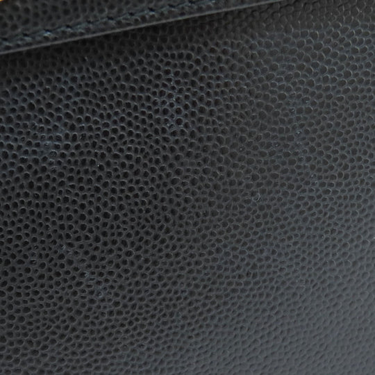 CHANEL Shoulder Bag Grained Calfskin Skin black COCO Mark Gold Metal