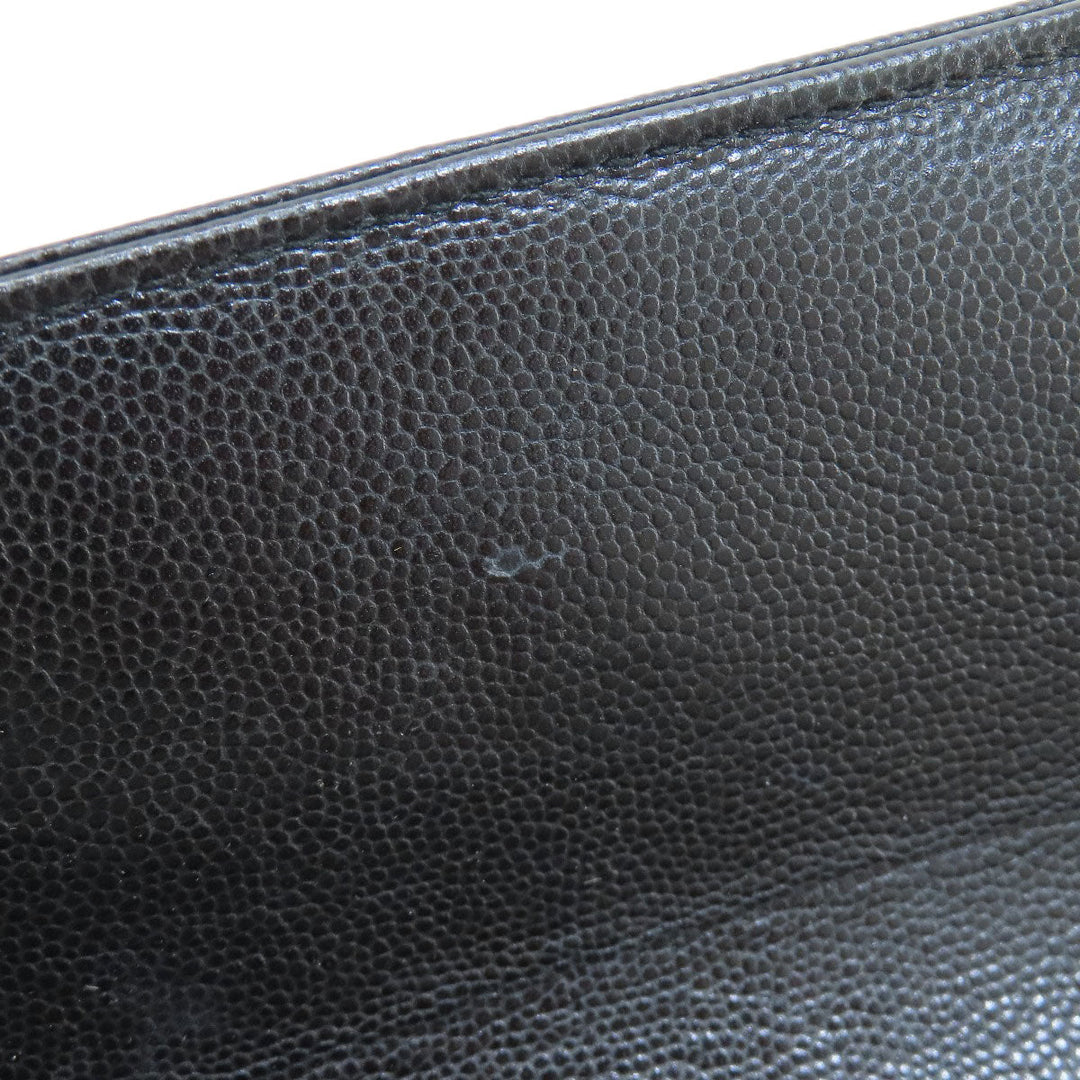 CHANEL Shoulder Bag Grained Calfskin Skin black COCO Mark Gold Metal