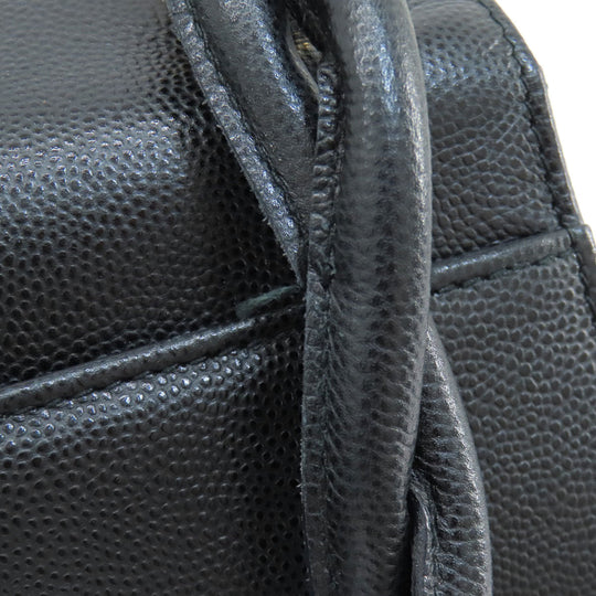 CHANEL Shoulder Bag Grained Calfskin Skin black COCO Mark Gold Metal