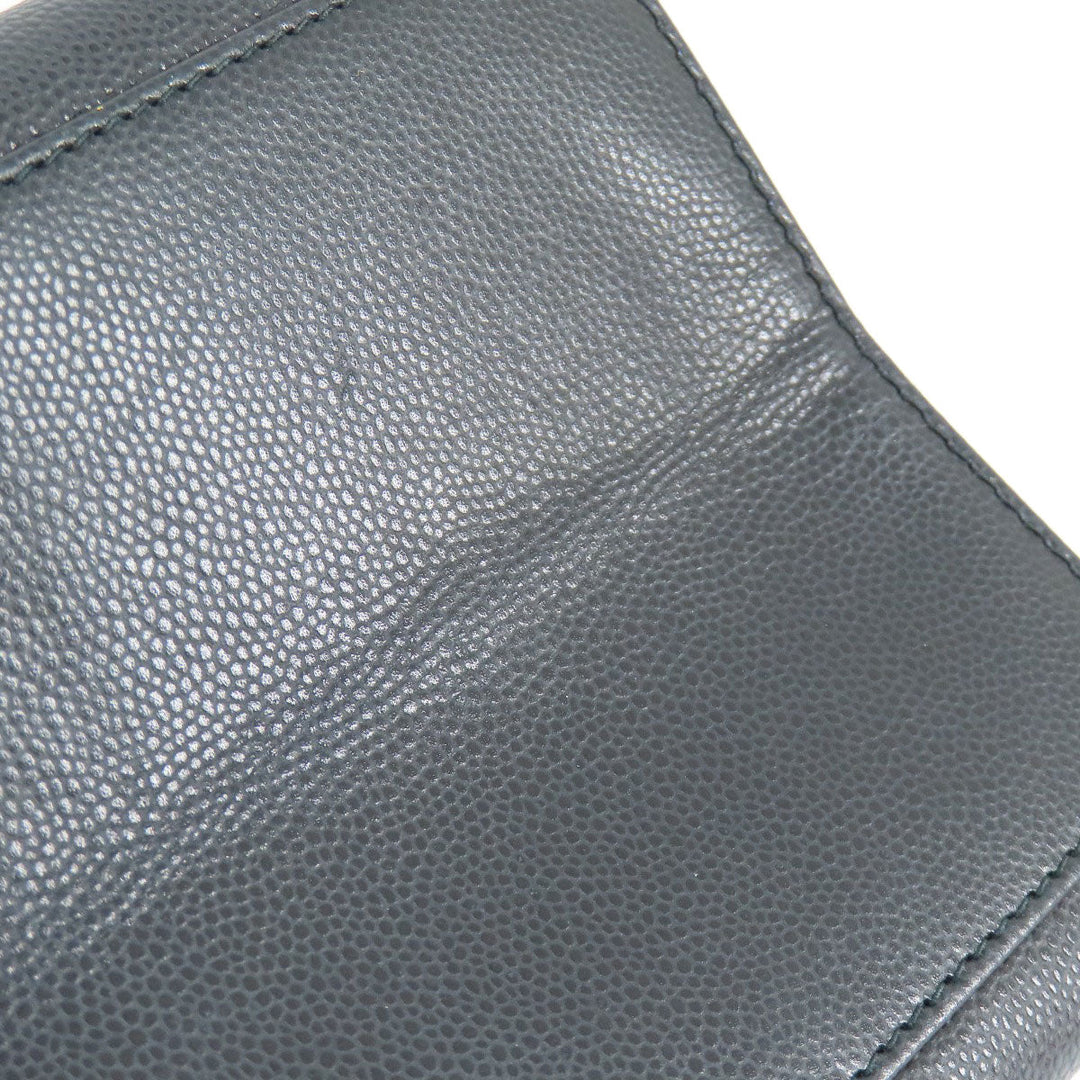 CHANEL Shoulder Bag Grained Calfskin Skin black COCO Mark Gold Metal