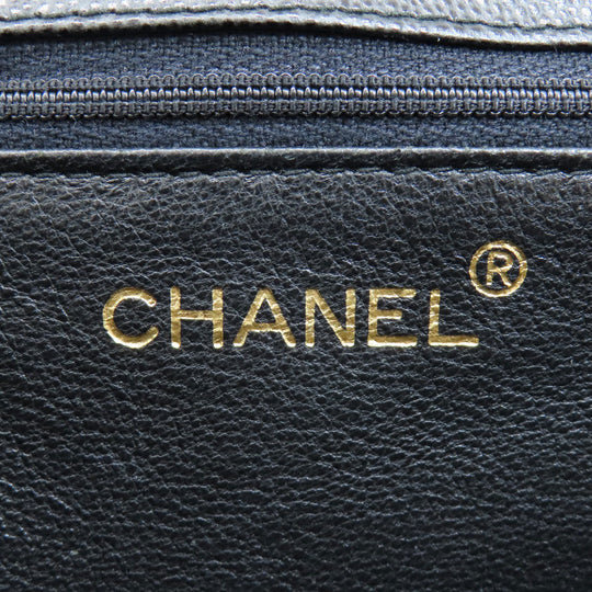 CHANEL Shoulder Bag Grained Calfskin Skin black COCO Mark Gold Metal